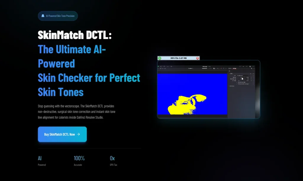 DCTL: Skinmatch | Perfecting Skintone in Minutes | Built for Davinci Resolve Studio