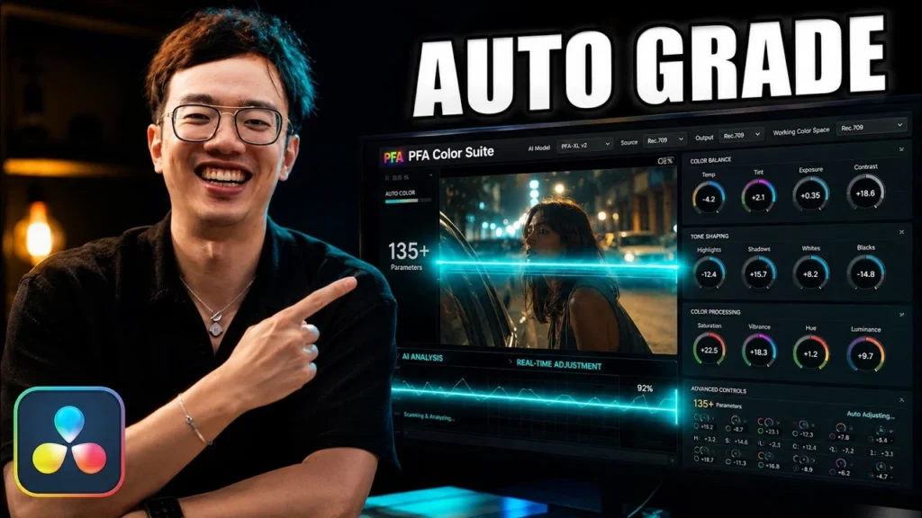 AI Color Grading Plugin: CinePalette AI for DaVinci Resolve | PFA